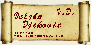 Veljko Đeković vizit kartica